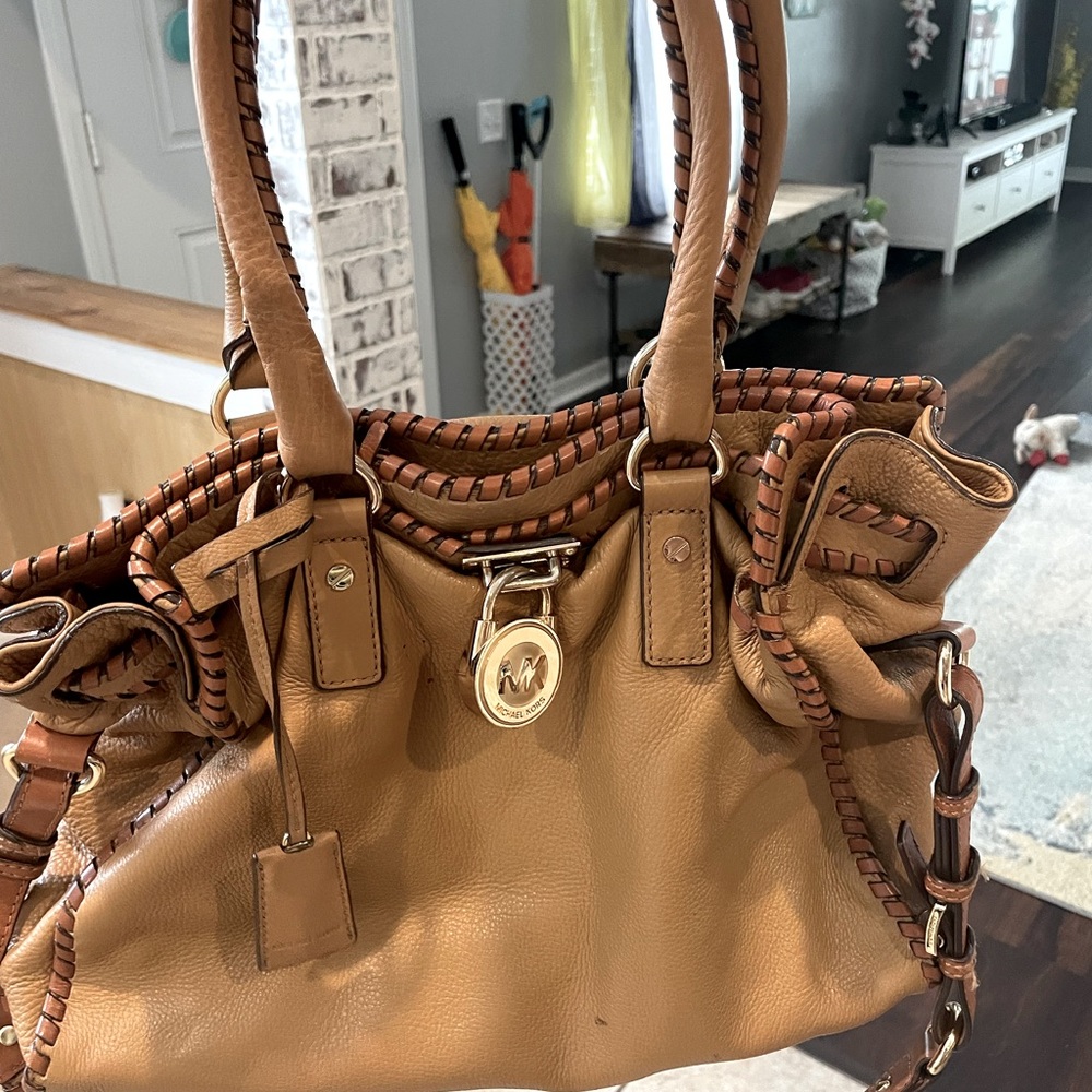 MK brown leather purse